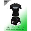 Wrestling T Shirt Set Mesh Shorts Printed Sports Suit Men Women Gym Workout