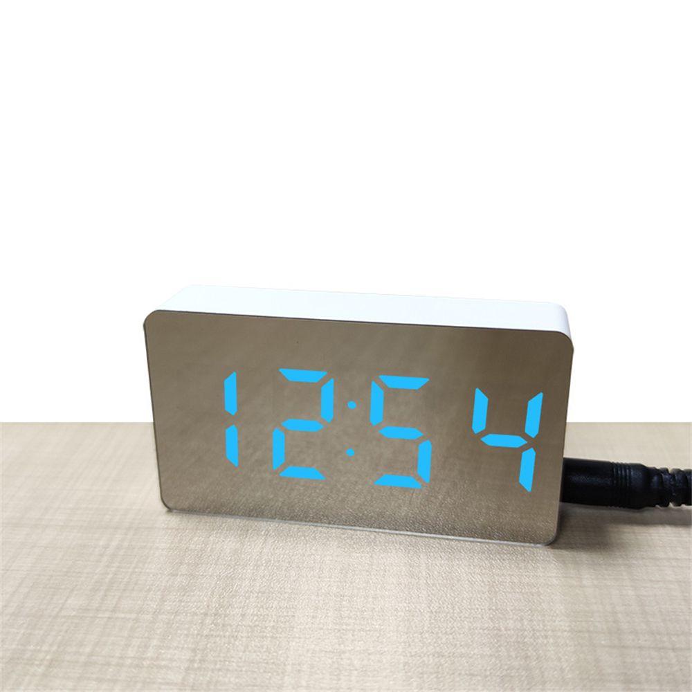 Multifunctional USB Display Time Digital Alarm Clock LED Display Mirror Clock Snooze