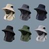 Summer Sun Hats UV Protection Outdoor Hunting Fishing Cap for Men Women Hiking Camping Visor Bucket Hat Neck Flap Fisherman Hat