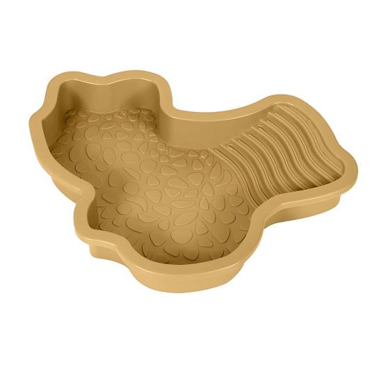 Tortoise Water Bowl with Ramp 2-in-1 Large Reptile Feeding Dish Bathing Pool Aquarium Ornament for Lizard Gecko Turtle Snake Bearded Dragon