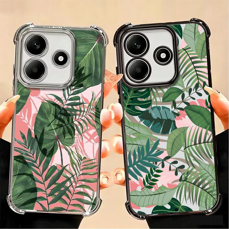 Летние Растения Зеленый Лист Покрытие Чехол для Телефона Для Xiaomi Poco X5 X6 X7 X8 Pro Max F8 Ultra F7 M8 M7 M5S Redmi 15C 15 14C 13C 13 X3