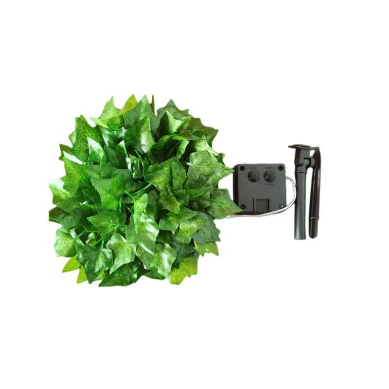 Солнечная светодиодная гирлянда из зеленых листьев - Декор для подвешивания на стену во дворе, Медная проволока, Вечнозеленый плющ, Атмосферный свет