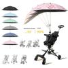 UV Sun Rain Protection Canopy Cover Pram Umbrella Sun Shade Canopy Folding Umbrella Baby Parasol
