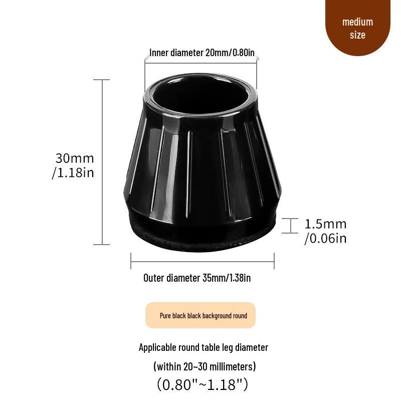 Силиконовые накладки на ножки стульев с фетровыми накладками - Защита мебели и снижение шума