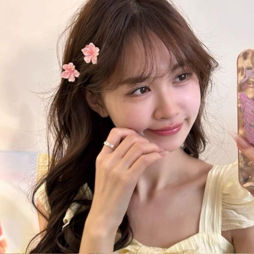 2/5PCS Mini Headrope Cherry Blossom Sweet Fairy Hairpins Fashion Hair Clip  Girls