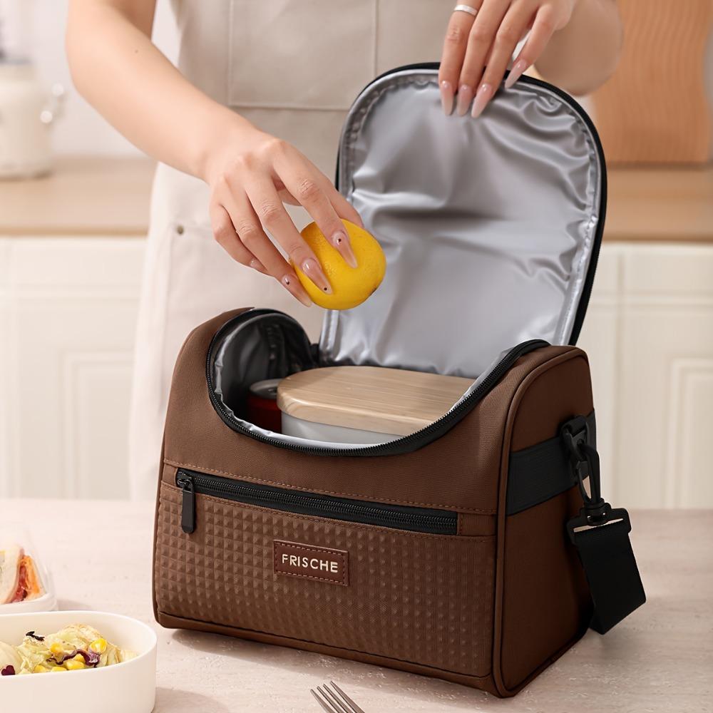 Большая вместительная термосумка для ланча с многослойной молнией, водонепроницаемая полиэстеровая сумка-тоут для ланча, сумка с термоизоляцией