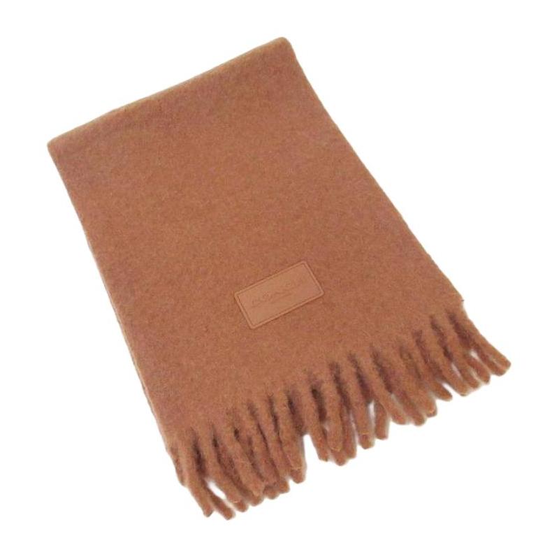 COACH Solid color logo alpaca wool scarf, same style for men and women, couple model, orange  76384-CAM