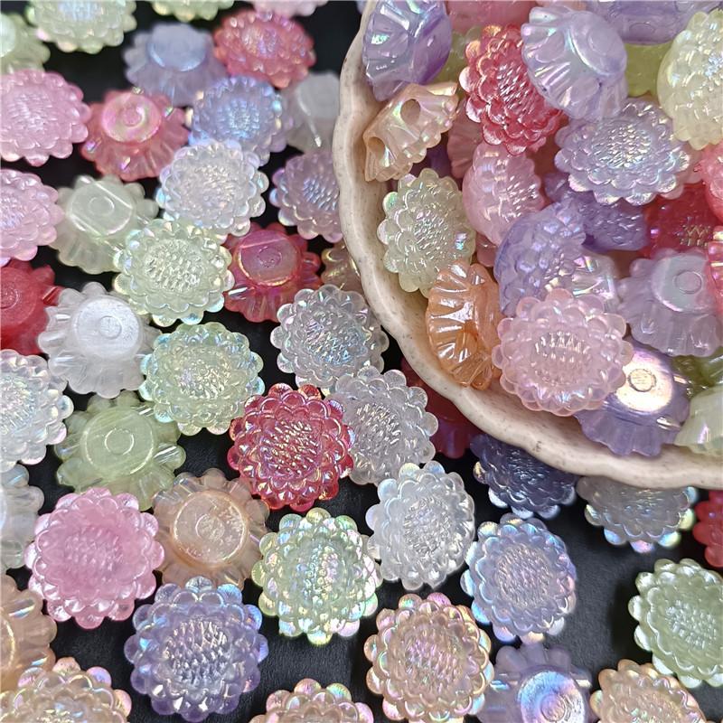 20 шт. свободные бусины с двойным отверстием AB цвета, подвески, бусины подсолнечника для изготовления ювелирных изделий, сделай сам, материал для изготовления бисера ручной работы