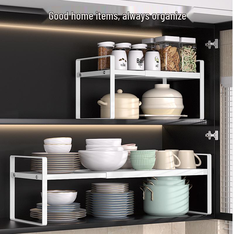 Выдвижная многоуровневая полка-органайзер - Железный органайзер без гвоздей для общежитий