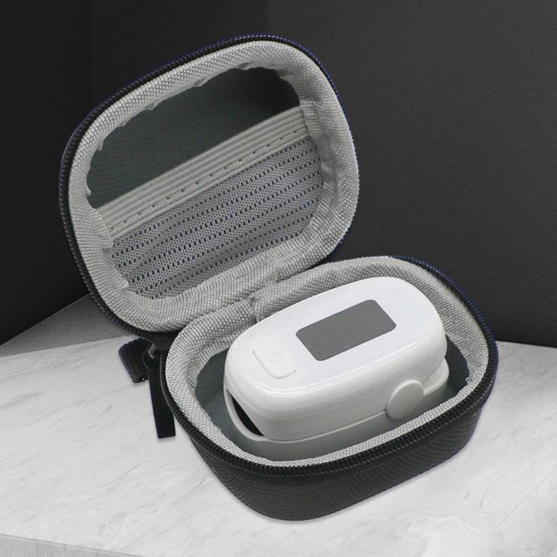 Hard Storage Case with Soft Lining Protective Case Compact Carry Case for Fingertip Pulse Oximeter Blood Oxygen Monitors