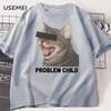 Funny Cat Gang Vintage Tshirt Unisex Unisex Unisex Oversized T Shirt Casual Cotton Short Sleeve Round Neck Tshirt Unisexs Clothing