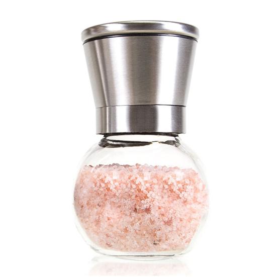 Ручная мельница, 210 мл, стеклянная приправа, мельница для соли и перца, круглая бутылка, кухонный инструмент