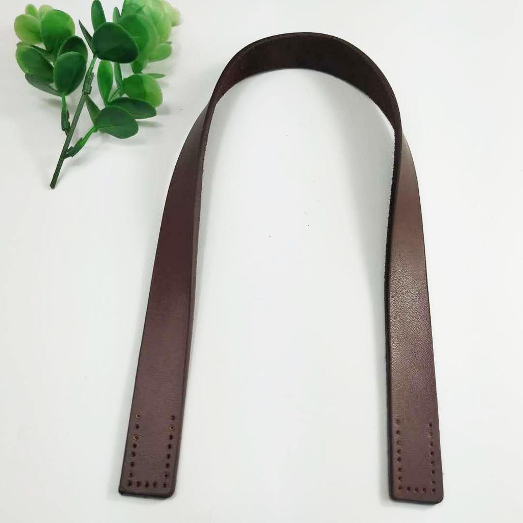 Ремень для сумки-шоппера из натуральной коровьей кожи, сшитый вручную