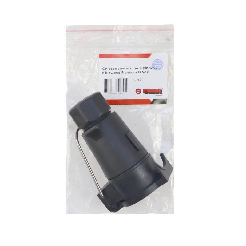 Suspended socket 7-pin 12/24V nickel-plated plugs Premium ELMOT