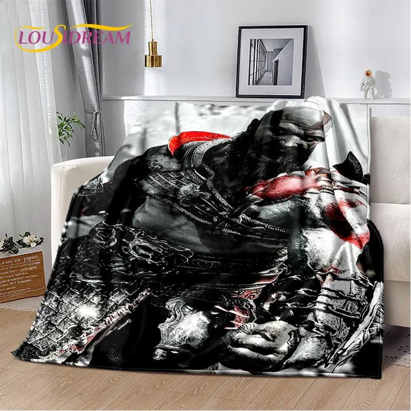Мягкое плюшевое одеяло для геймеров игры God of War Kratos, фланелевое одеяло, покрывало для гостиной, спальни, кровати, дивана, пикника, покрывало для ребенка