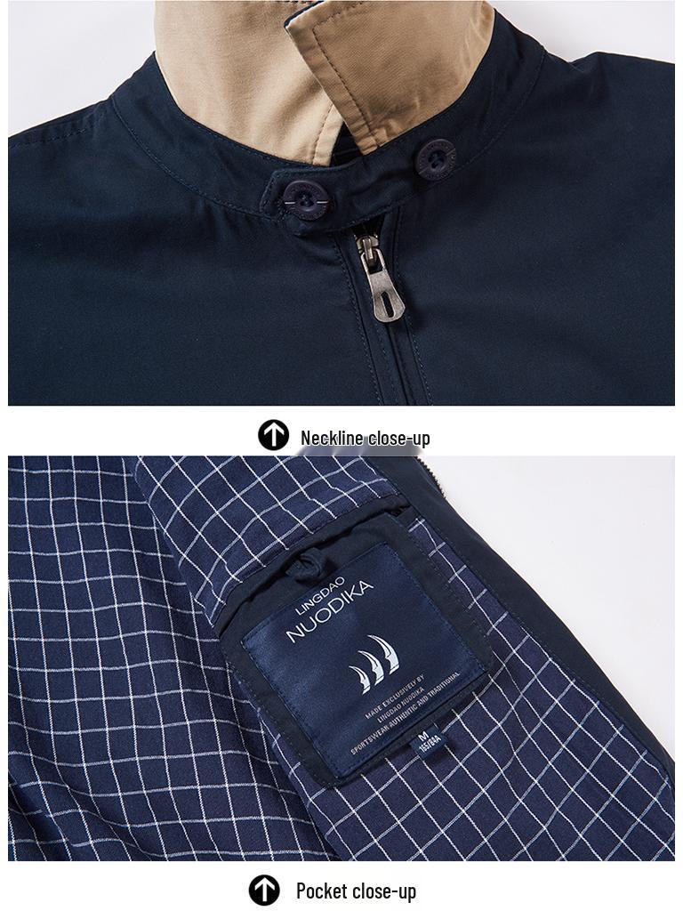 Мужская повседневная куртка-бомбер Leadway Nautica из чистого хлопка