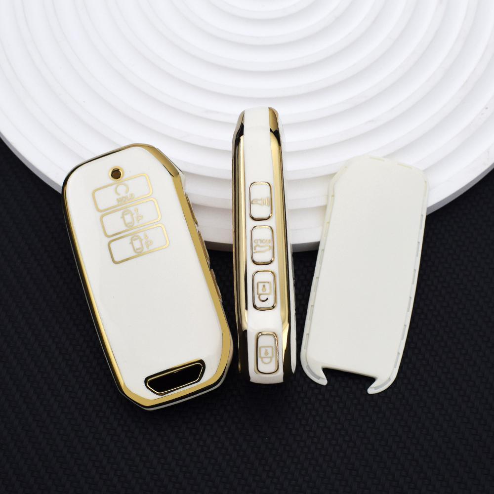 7 Buttons TPU Car Key Case Cover for Kia 2024 Sportage 2023 Niro Hybrid 2021 Sorento MQ4 2022 EV6 GT-Line K8 V6