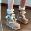 Cute Fluffy Fur Thick Bottom Winter Women Ankle Boots Fashion Cozy Chunky Platform Wedge Heel Women Plush Snow Boots Botas Mujer