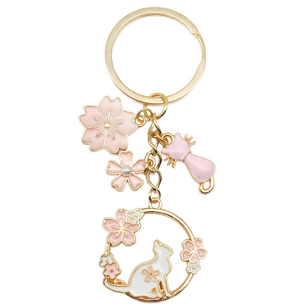 Cute Cats Pet Charm Keychain Chic Cats Figure Bag Hanging Decoration Charm Multipurpose Key Chain Adornment