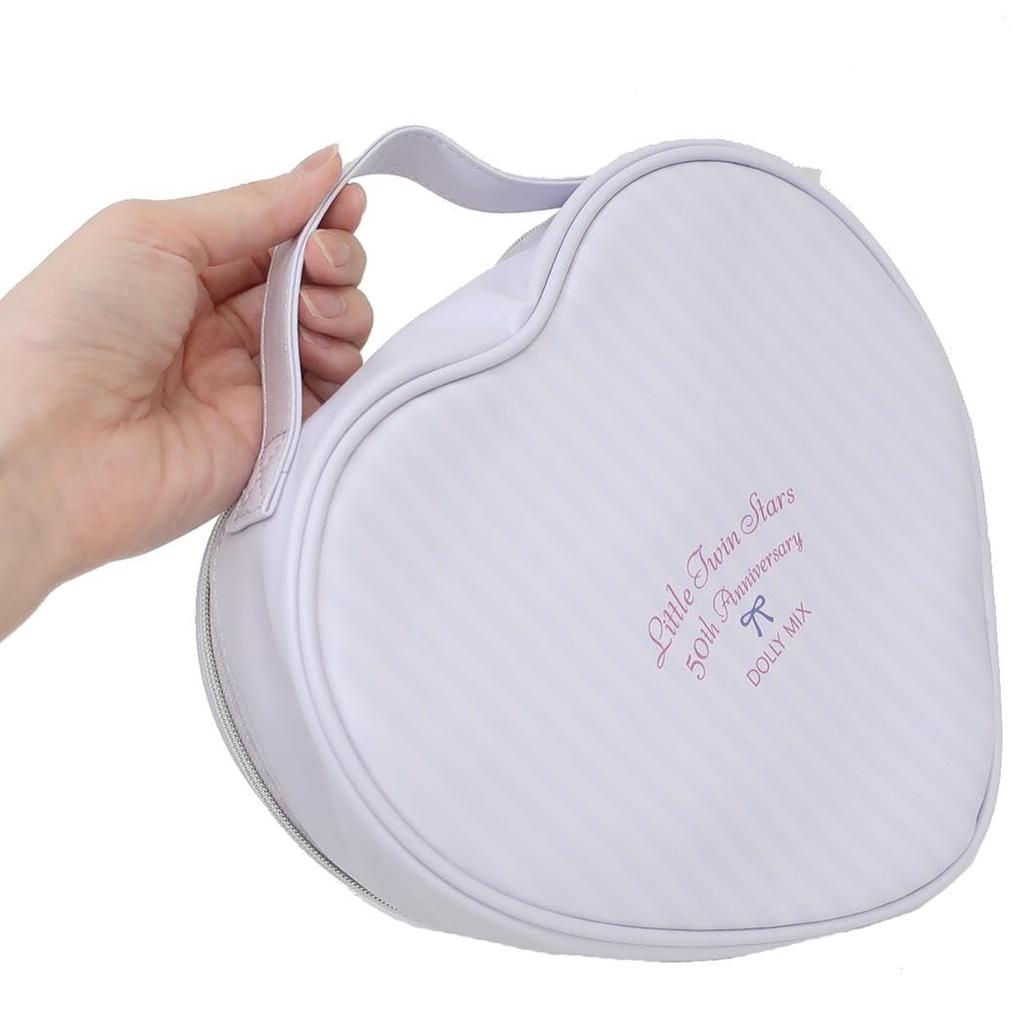 Marimo Craft Little Twin Stars X Dolly Heart-Shaped Bunny Pouch, W215 X H195 X D60mm, SRDM-023