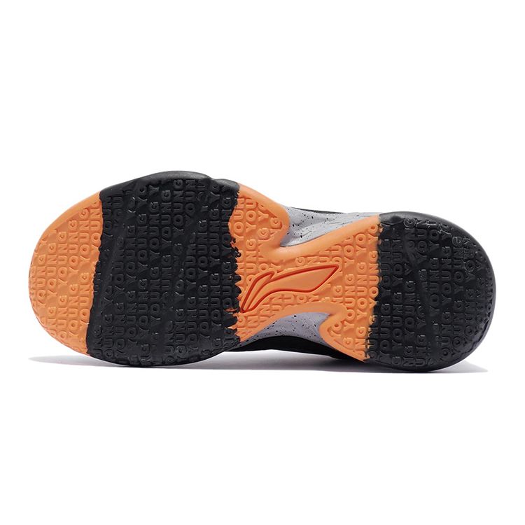 Баскетбольные кроссовки LiNing Pioneer TD с амортизацией, нескользящие, износостойкие, средней высоты, детские баскетбольные кроссовки, черные YKBR074-13
