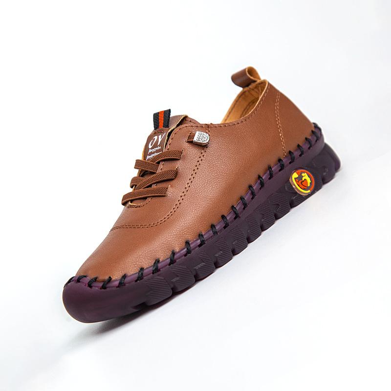 Кроссовки Женская обувь Платформа Лоферы На шнуровке Кожаные На плоской подошве Слипоны Новые Весенние Повседневные Туфли для мамы Mujer Chaussure Femme