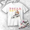 AJ 4 Комикс KREAM КРОССОВКИ, Рубашка в тон кроссовкам, Графическая футболка в стиле стритвир для сникерхеда