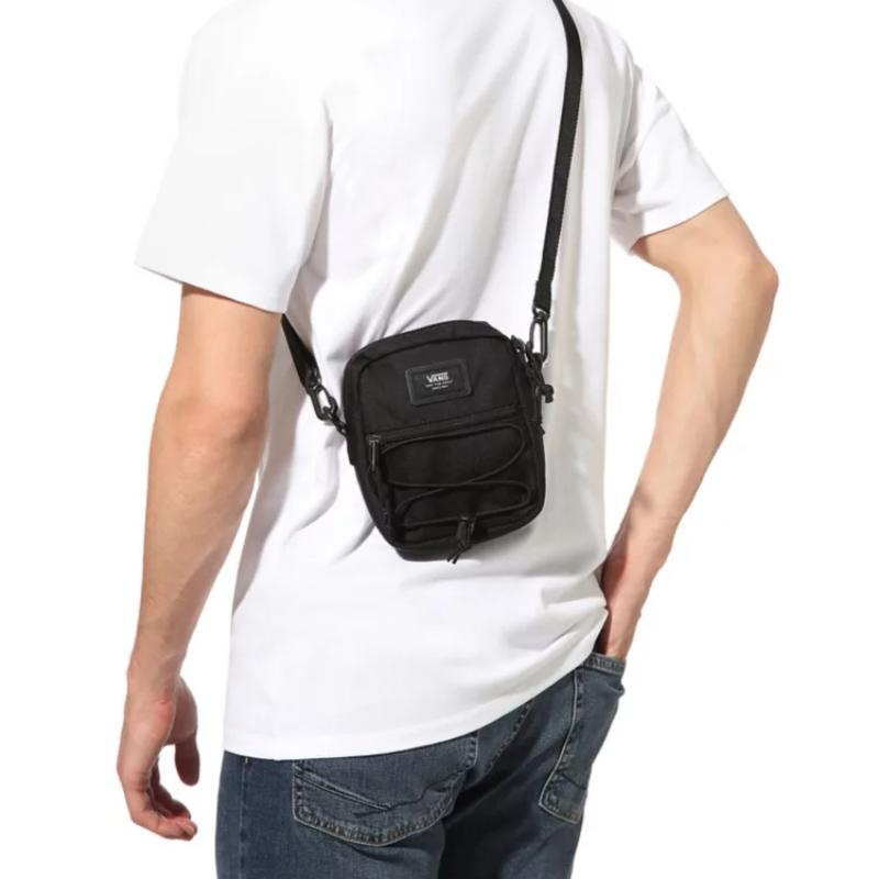Vans Нейлоновая наплечная сумка, сумка через плечо обычная унисекс черная Vans VN0A3I5S6ZC