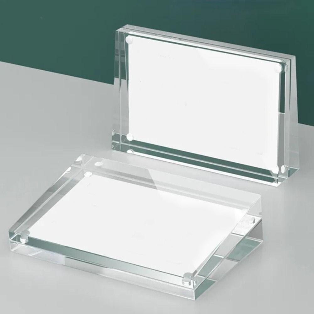 Acrylic Display Stand Clear Sign Holder Stylish Card Tags  Home Decor