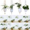 Indoor Hooks Macrame Hanging Basket Flower Pot Holder Garden Hanging Rope Plant Hanger