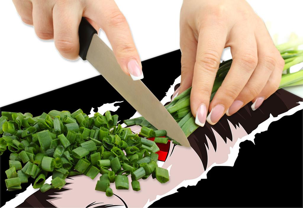 Szklana płyta ochronna na kuchenkę 90x52 Anime