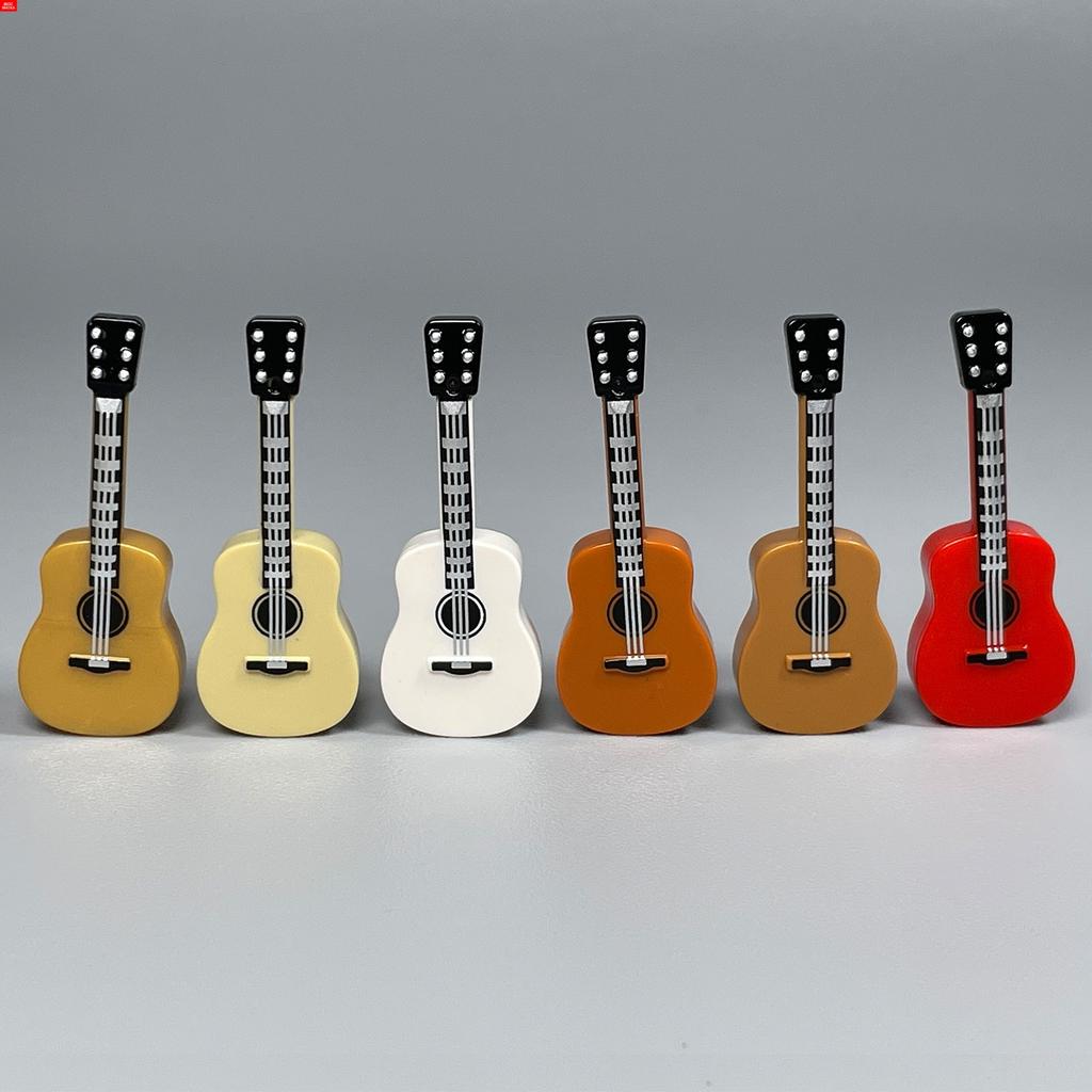 MOC Bricks Suona Horn Music Score Singer Saxophone Bass Figure Musical Instruments Educatinal Building Blocks Kids Girls Toys