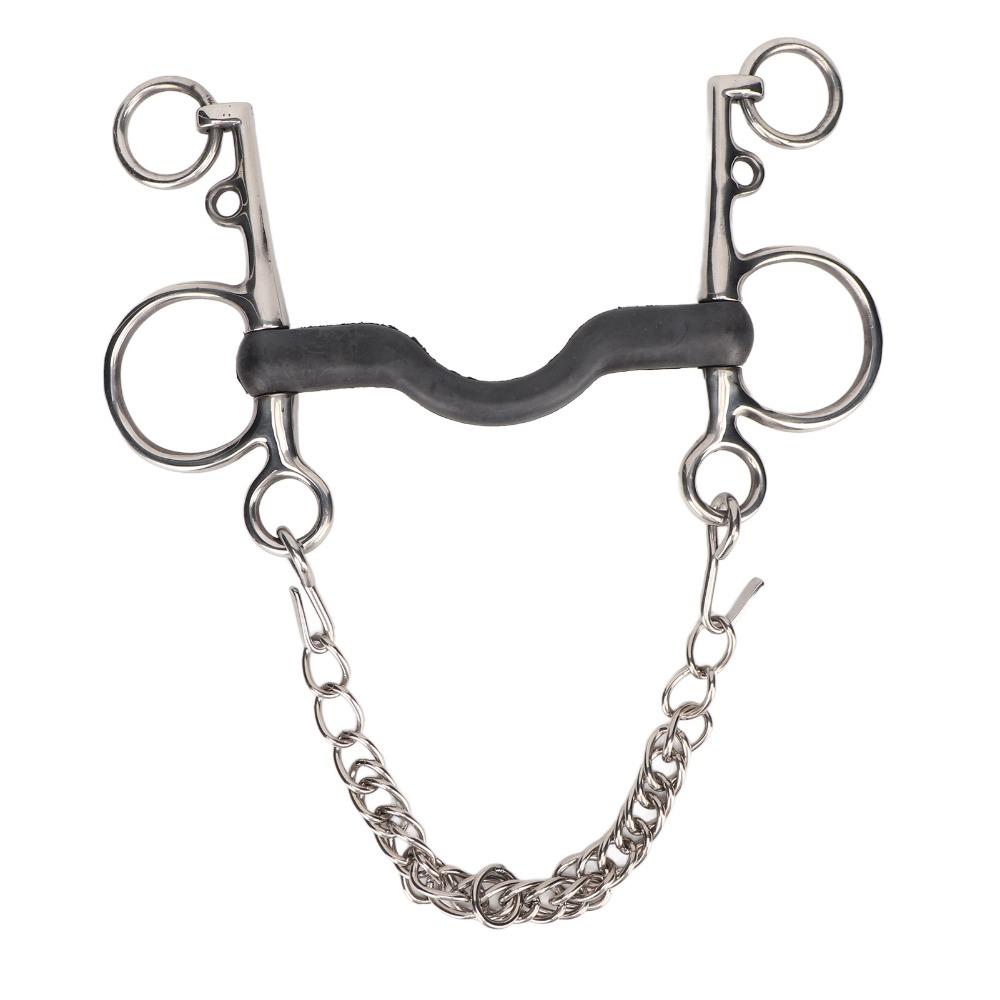 Rubber Center Horse Mouth Bit Stainless Steel Horse Snaffle Bit Horse Training