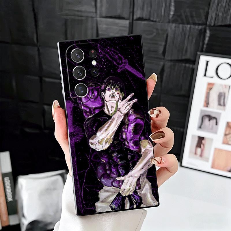 Аниме Фушигуро Тодзи JUJUSU Мягкий чехол для телефона для Samsung Galaxy S26 S25 Edge S24 Ultra S23 Plus S22 S21 FE S20 Черный чехол Задняя панель S