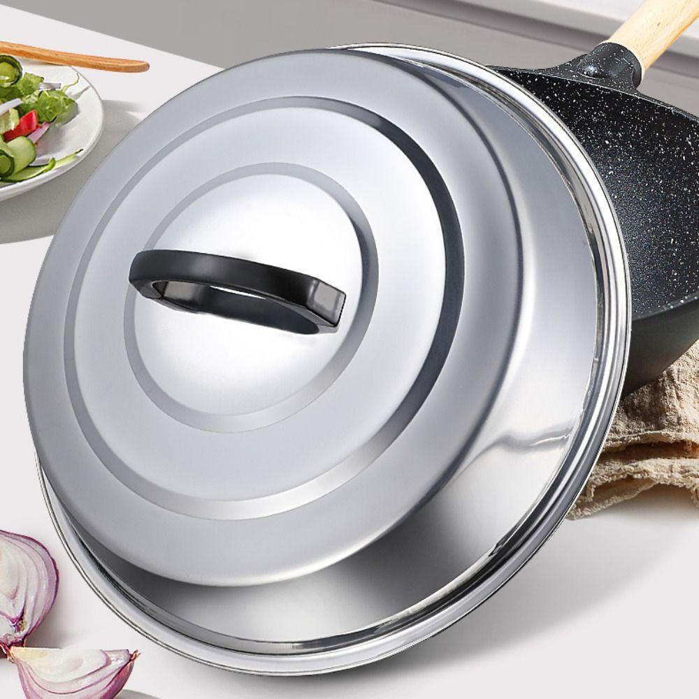 Stainless Steel Dome Pot Lid Round Cheese Plate Lid Cookware Replacement Pot Cover  Wok