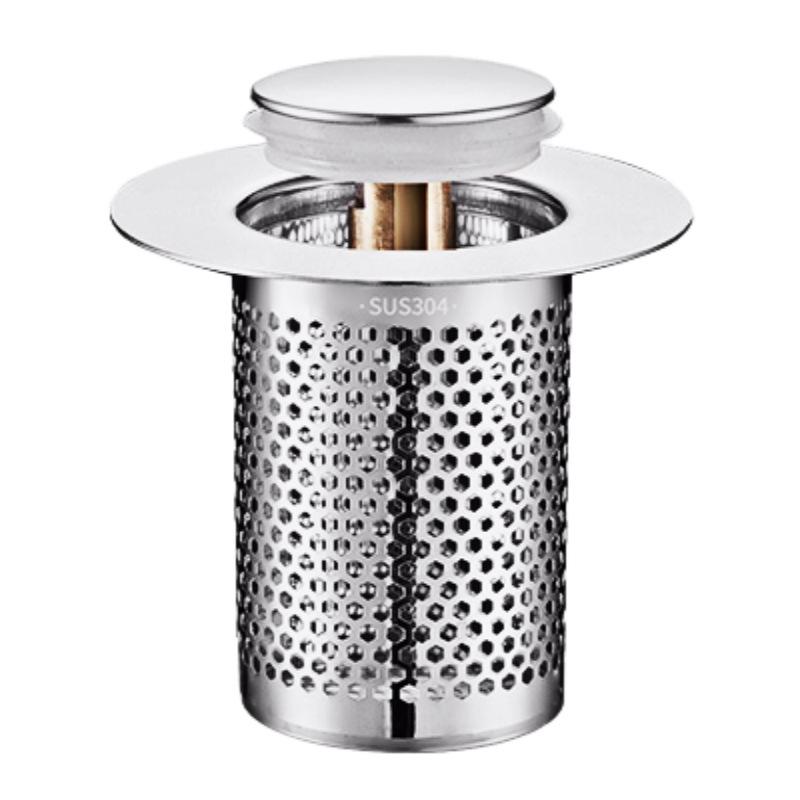 Всплывающий слив для раковины с сеткой-фильтром и заглушкой против запаха