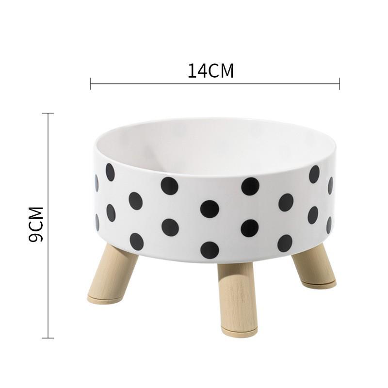 Миска из нержавеющей стали на высокой ножке против проливания для кошек и собак с защитой шеи