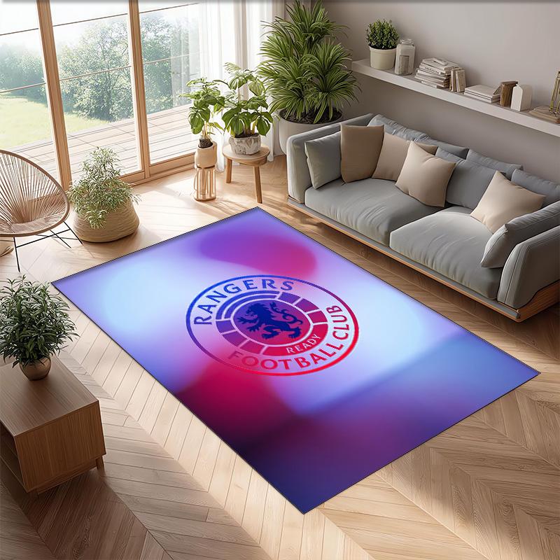 Rangers FC Футбол Футболный Узор Мягкий Ковер для Зоны Нескользящий Ковер для Пола в Помещении Спортивный Декоративный Коврик для Спальни