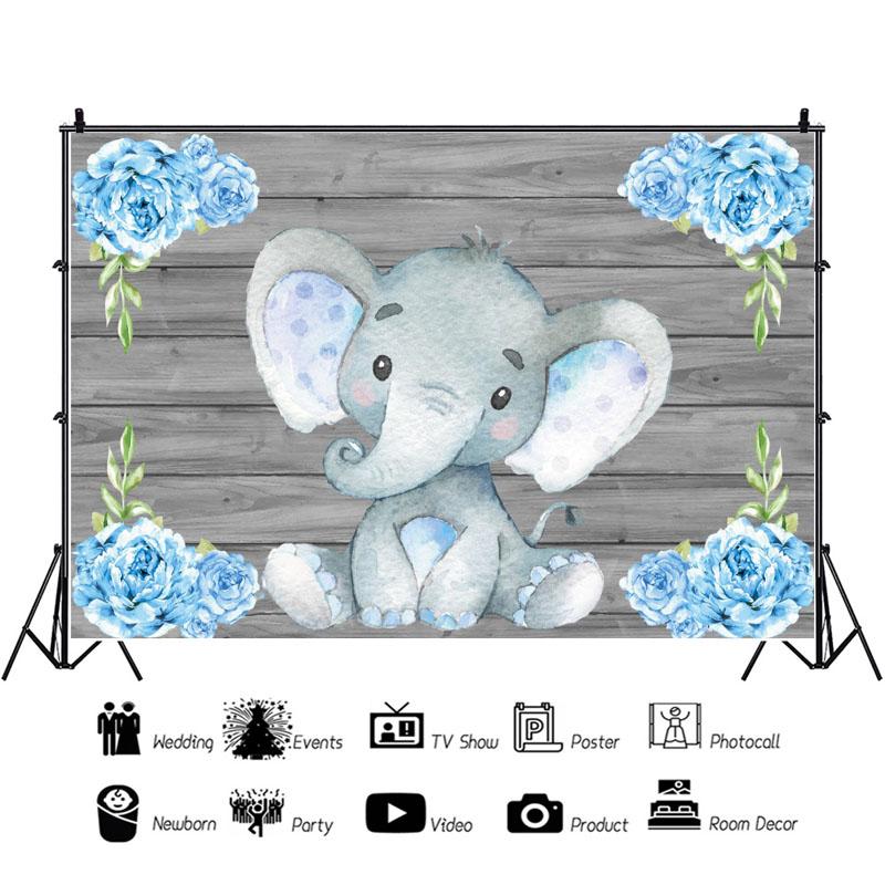 С днем ​​рождения слон ребенок фото фон детская фотография фон реквизит