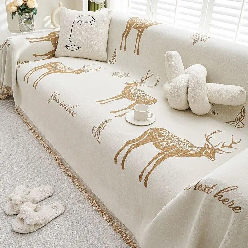 Противоскользящее диванное полотенце, ткань против кошачьих царапин, бархат Тедди, водонепроницаемое, многофункциональное покрытие для дивана, 4 сезона