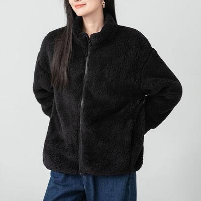 Новый зимний кардиган, свитер, куртка, женский, на молнии, повседневный, утолщенный, двусторонний, однотонный, теплый топ