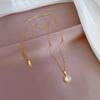Light Luxury Temperament Real Gold Gorgeous Empty Zircon Necklace Female Versatile Clavicle Chain Titanium Steel Chain