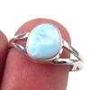 Natural Republic Larimar Gemstone 925 Solid Sterling Silver Gift Ring S.9 J3m03