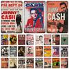 Retro Metal Vintage Poster Famous Music Singer Band JOHNNY CASH Metal Tin Sign Metal Plate For Bar Club Pub Cinema Wall Decor