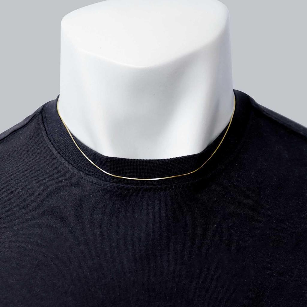 Gold Chain Necklace 18K K18 Snake Width Maximum 45cm Length Adjustable [Lara Christie] 0.7mm Approx. 2.9g Lc97-0015