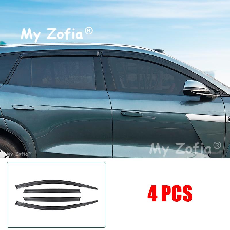 Дефлекторы для BYD Sealion 8 TANG L 2025 2026 Автомобильные Козырьки на Боковые Окна Дождевые Брови Солнцезащитные Козырьки Навесы Отделка Аксессуары