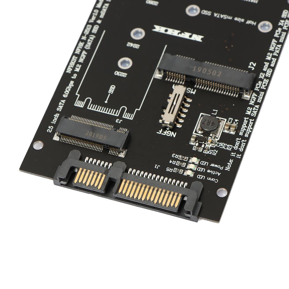 M.2 Ngff Msata SSD к адаптеру Sata 3.0 2 в 1 конвертерной карте для ноутбука