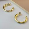 Минималистичные Высококачественные Блестящие Металлические Серьги-Крючки Элегантные Легкая Роскошь Нишевые Универсальные Холодные Серьги-Гвоздики