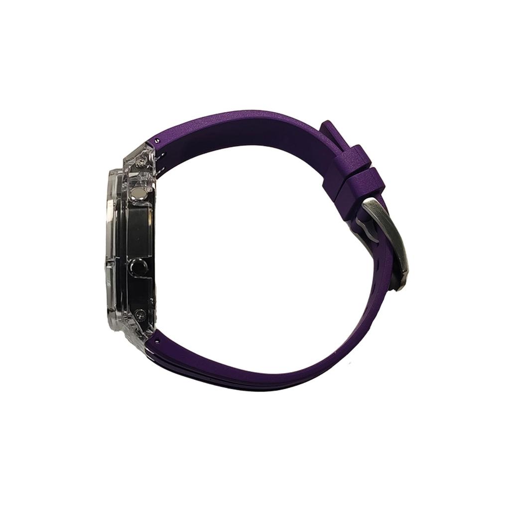 Casio Часы с кварцевым механизмом из коллекции Custom, ремешок из фторэластомера, мужские часы, черный циферблат GA-2100-1A(Watch3--)