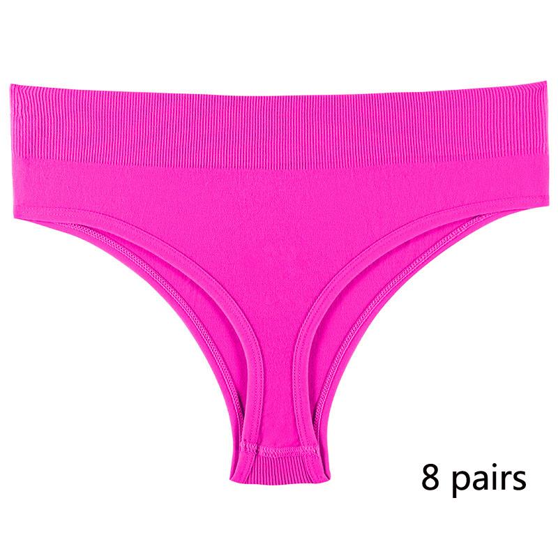 Спортивное нижнее белье для девочек, бесшовные сексуальные невидимые трусики со средней талией для девочек, однотонные удобные спортивные трусики с надписью «T» для женщин